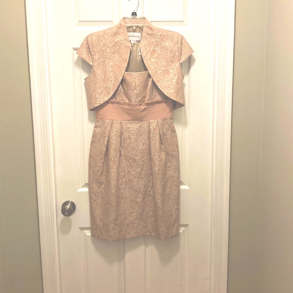 David’s Bridal Mother of the Bride Dress with crop jacket size 6